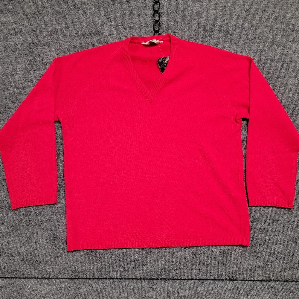 Men's Vintage K-mart Sweater - Red 100% Acrylic